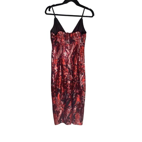 Lulu's Red Multi Sequin Midi Dress in Red sz S NWOT - Picture 9 of 13